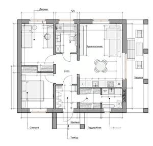 Дом 61м², 1-этажный, участок 10 сот.