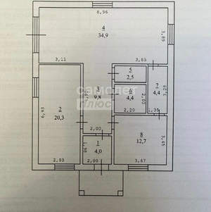 Дом 98м², 1-этажный, участок 5 сот.