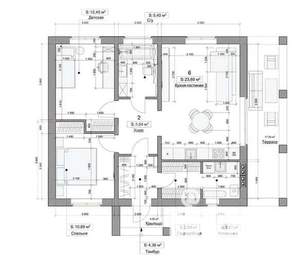 Дом 110м², 1-этажный, участок 10 сот.