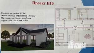 Дом 65м², 1-этажный, участок 5 сот.  