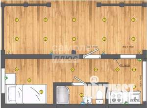 Дом 55м&sup2;, 1-этажный, участок 10 сот.  