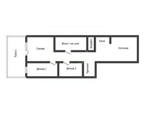 Дом 115м&sup2;, 1-этажный, участок 4 сот.  