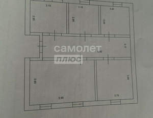 Дом 90м&sup2;, 1-этажный, участок 4 сот.  