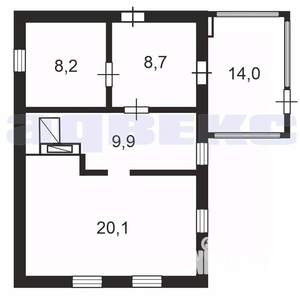Дом 60м&sup2;, 2-этажный, участок 24 сот.  