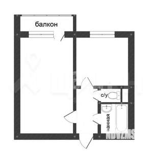 1-к квартира, на длительный срок, 35м2, 4/10 этаж