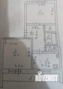 2-к квартира, на длительный срок, 47м2, 1/5 этаж