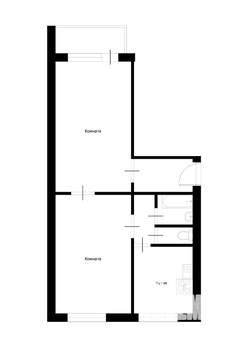 2-к квартира, на длительный срок, 52м2, 3/5 этаж