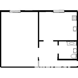 1-к квартира, на длительный срок, 35м2, 3/5 этаж
