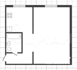 1-к квартира, на длительный срок, 32м2, 4/4 этаж