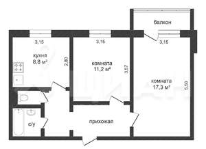 2-к квартира, на длительный срок, 51м2, 5/9 этаж