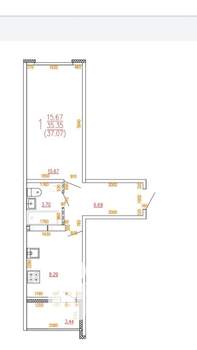 1-к квартира, посуточно, 37м2, 10/10 этаж