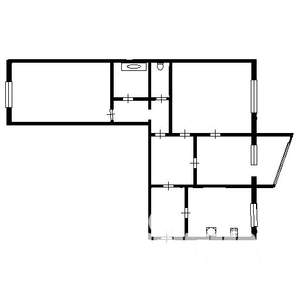 3-к квартира, на длительный срок, 65м2, 4/5 этаж
