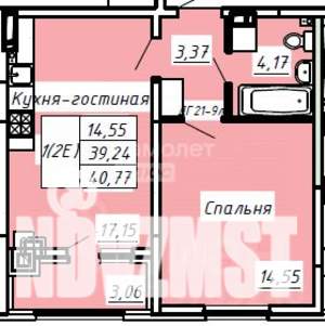 1-к квартира, вторичка, 41м2, 5/8 этаж