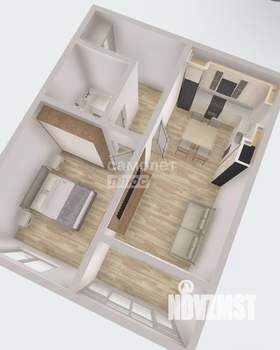 1-к квартира, сданный дом, 45м2, 8/17 этаж