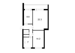 3-к квартира, вторичка, 64м2, 5/5 этаж
