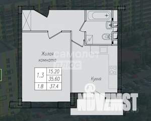 1-к квартира, вторичка, 37м2, 5/10 этаж