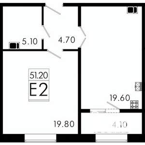 2-к квартира, вторичка, 51м2, 5/8 этаж