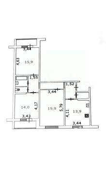 3-к квартира, вторичка, 82м2, 5/10 этаж