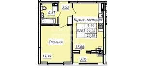 2-к квартира, вторичка, 41м2, 4/8 этаж