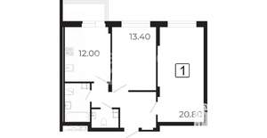 2-к квартира, вторичка, 63м2, 17/21 этаж