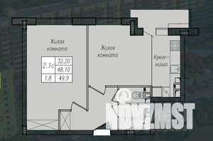 1-к квартира, вторичка, 50м2, 5/10 этаж