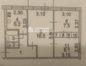 3-к квартира, вторичка, 48м2, 3/5 этаж