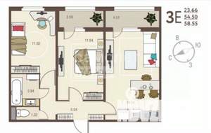 2-к квартира, вторичка, 55м2, 17/19 этаж