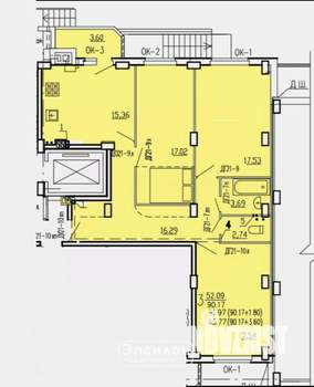 3-к квартира, вторичка, 94м2, 1/10 этаж