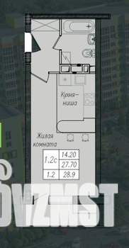 Студия квартира, вторичка, 29м2, 5/10 этаж
