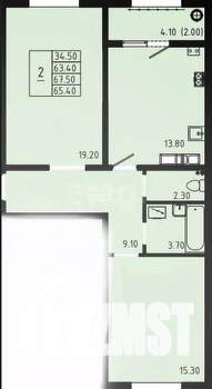 2-к квартира, вторичка, 65м2, 5/8 этаж