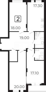 4-к квартира, вторичка, 105м2, 5/21 этаж