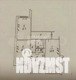 3-к квартира, вторичка, 76м2, 5/9 этаж