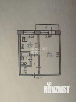 1-к квартира, вторичка, 31м2, 2/5 этаж