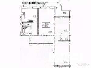 3-к квартира, вторичка, 78м2, 14/17 этаж