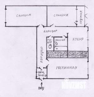 3-к квартира, вторичка, 74м2, 5/10 этаж