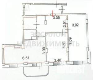 2-к квартира, вторичка, 73м2, 2/10 этаж