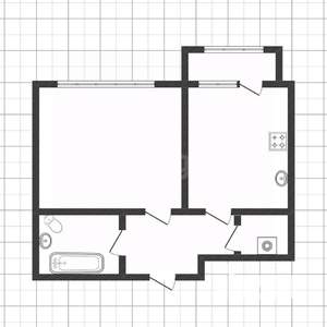 1-к квартира, вторичка, 46м2, 4/9 этаж