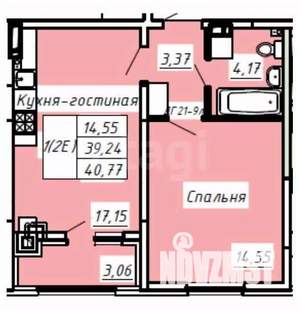 1-к квартира, вторичка, 41м2, 2/8 этаж