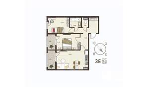 2-к квартира, вторичка, 63м2, 17/18 этаж