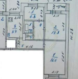 3-к квартира, вторичка, 60м2, 2/9 этаж