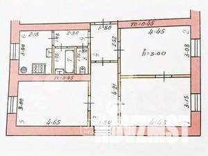 3-к квартира, вторичка, 67м2, 2/2 этаж