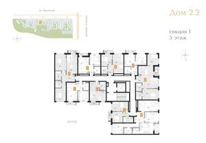 3-к квартира, строящийся дом, 82м2, 5/16 этаж