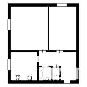 2-к квартира, вторичка, 42м2, 1/4 этаж