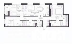3-к квартира, вторичка, 90м2, 4/6 этаж