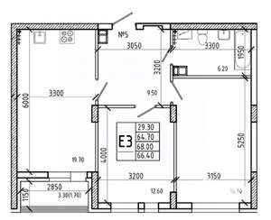3-к квартира, вторичка, 66м2, 11/21 этаж