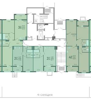 3-к квартира, строящийся дом, 84м2, 1/17 этаж