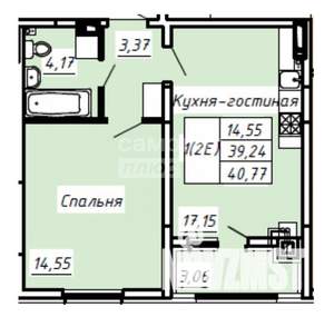 2-к квартира, вторичка, 41м2, 4/8 этаж
