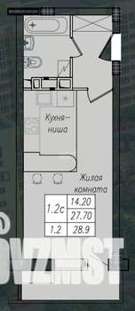 1-к квартира, вторичка, 29м2, 2/10 этаж