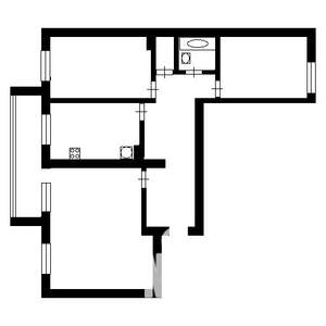 3-к квартира, вторичка, 82м2, 2/2 этаж