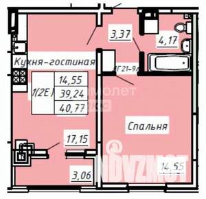 1-к квартира, вторичка, 41м2, 4/8 этаж